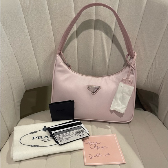 SOLD Spring/Summer bag! PRADA Re-Edition 2000 - Alanastro Pink -  BRAND NEW - Picture 8 of 13